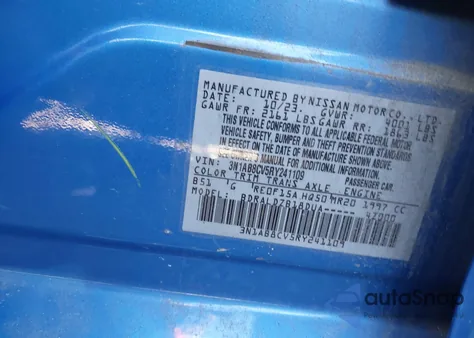 2024 Nissan Sentra Sv Xtronic Cvt из США, поврежденный, VIN 3N1AB8CV5RY241109